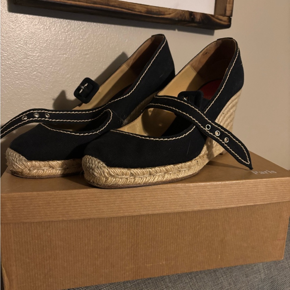 Christian Louboutin Mallorca Espadrille Wedges